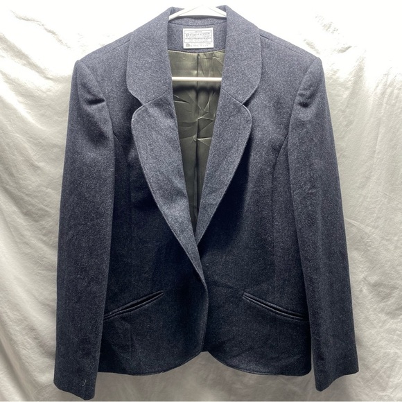 Vintage Pendleton Wool Blazer Structured Fit Jacket Dark Academia & Classic Core - Picture 9 of 10